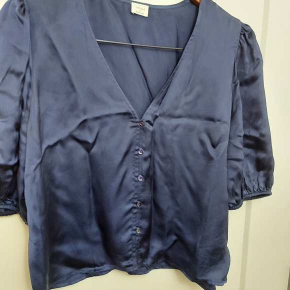 Wilfred 100% Cupro Cropped Blouse - Picture 2 of 6
